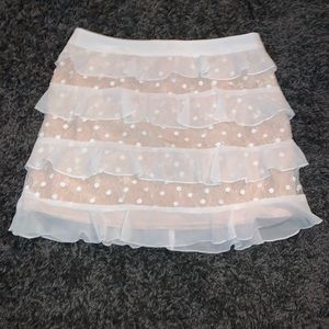 White fluffy skirt